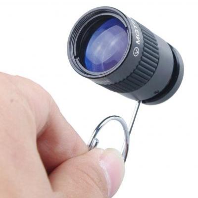 mini 2.5x magnify Jeweler's Spy Loupes Monocular optical glass Lens loupe (Color: Black)