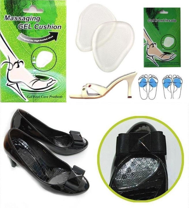 3 Pairs Comfy Gel Silicone Foot Half Sole Shoes Liner Care Cushion Pad Insole New